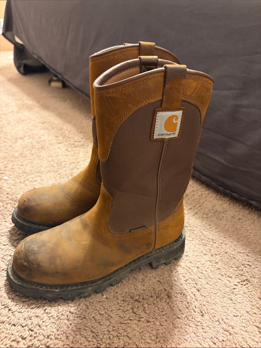 Carhartt Tan/Brown Work Pull-On Boots